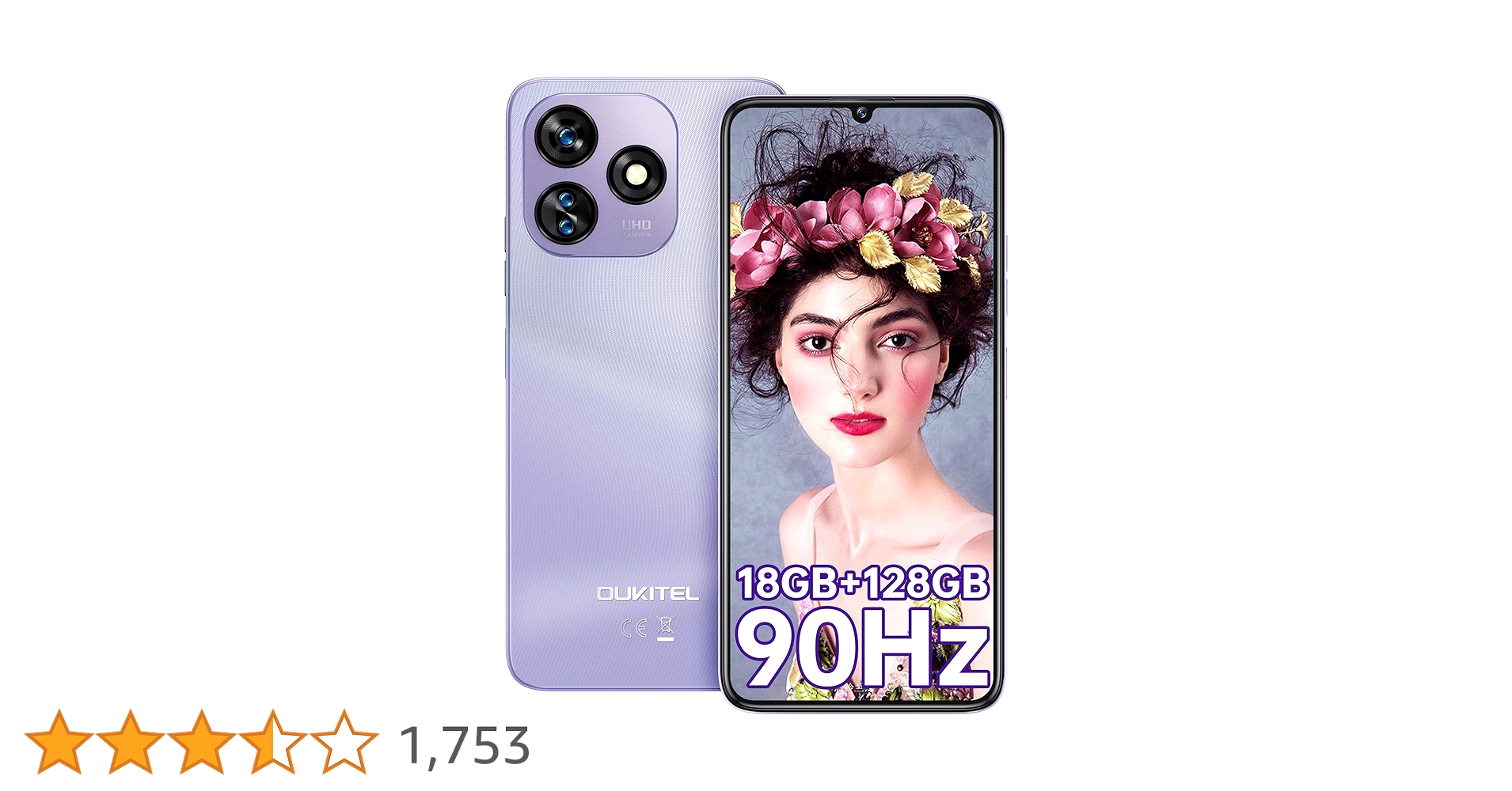 Amazon | OUKITEL C51 SIMフリー スマホ 本体 18GB RAM+128GB ROM 1TB